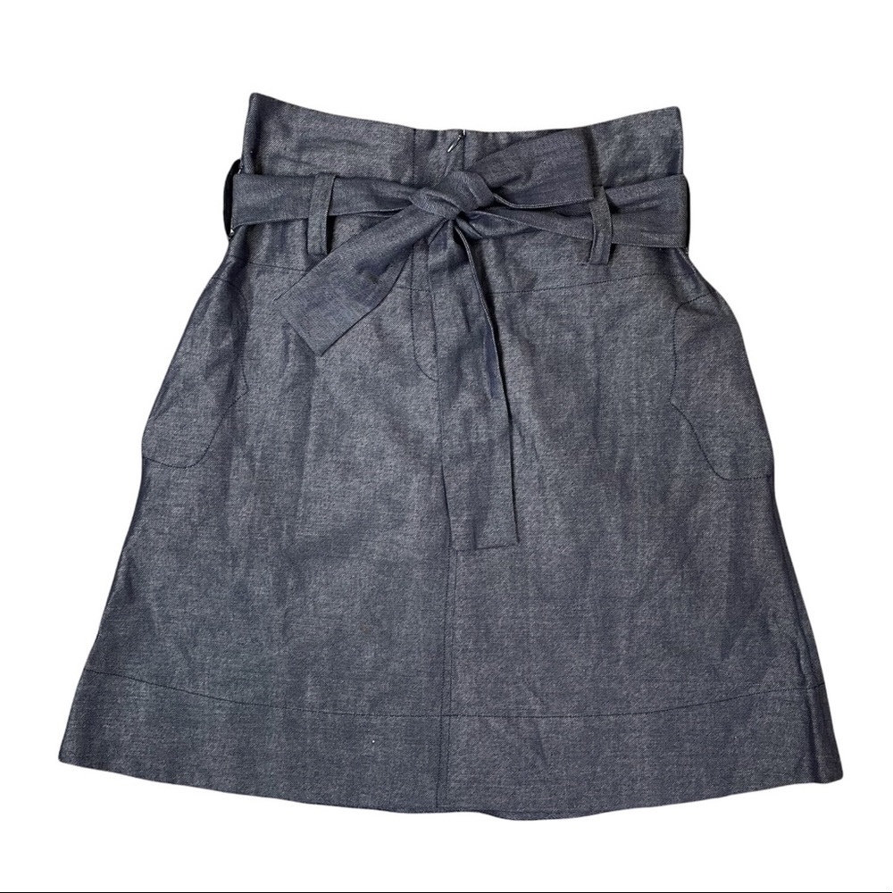 Alexis Mabille Linen Tie Waist Mini Skirt